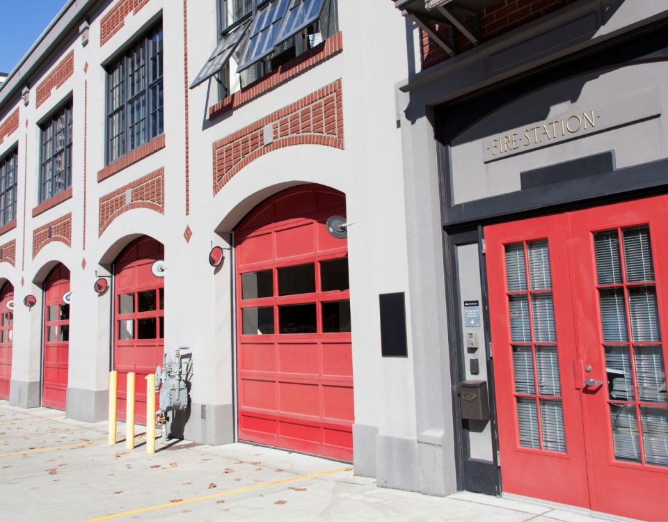 Overheard doors for fire station